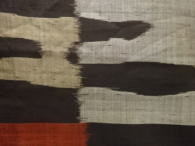 JAPANESE KIMONO / ANTIQUE KIMONO / SILK / DORO OSHIMA TSUMUGI / WOVEN EGASUMI
